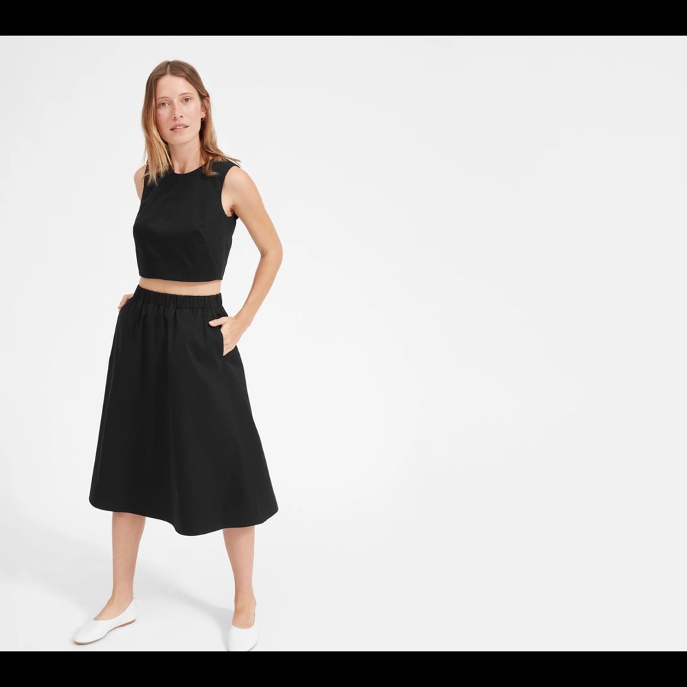 Everlane Clean Cotton A-Line Skirt